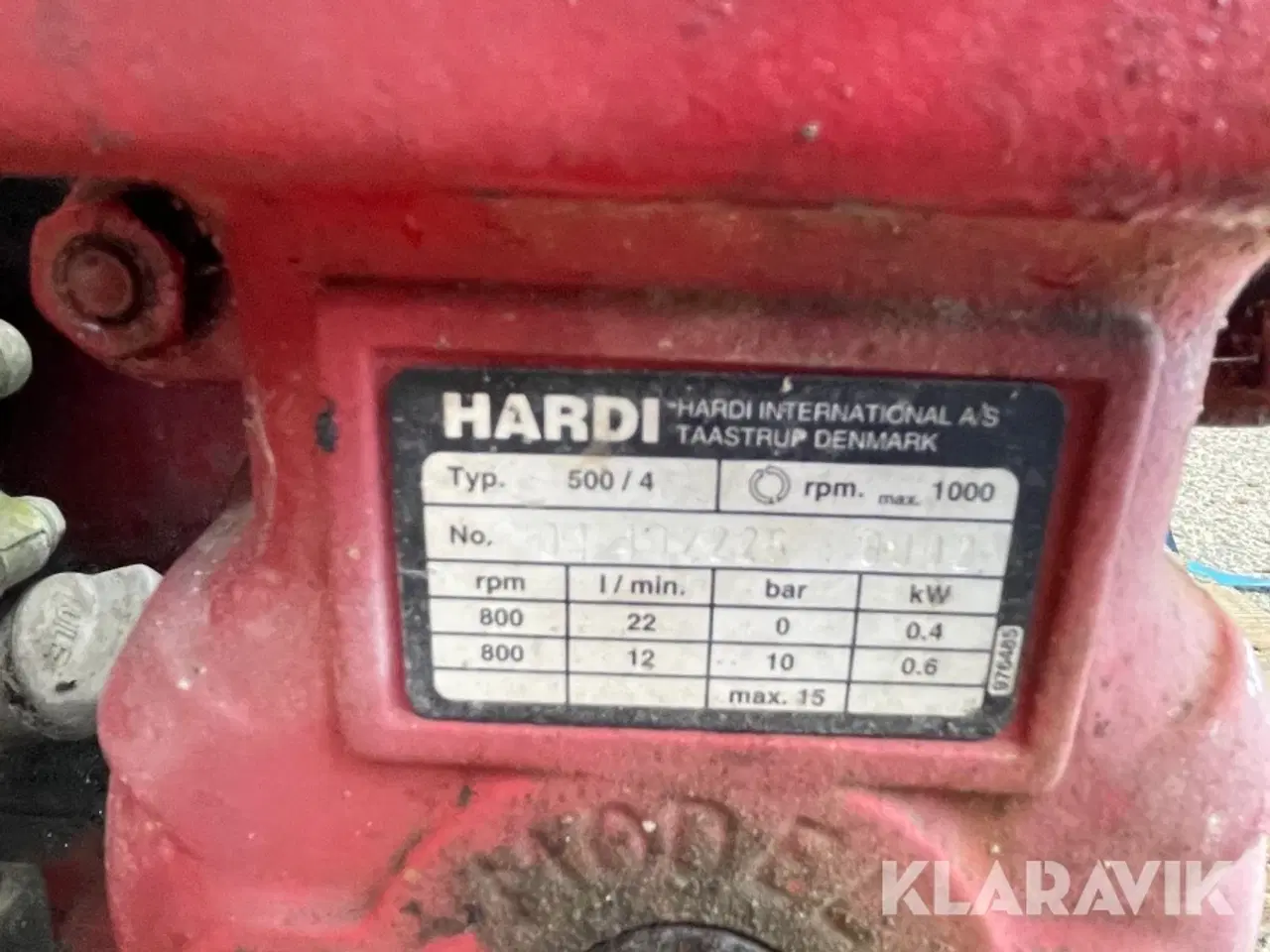 Billede 12 - Vandtank med pumpe HARDI