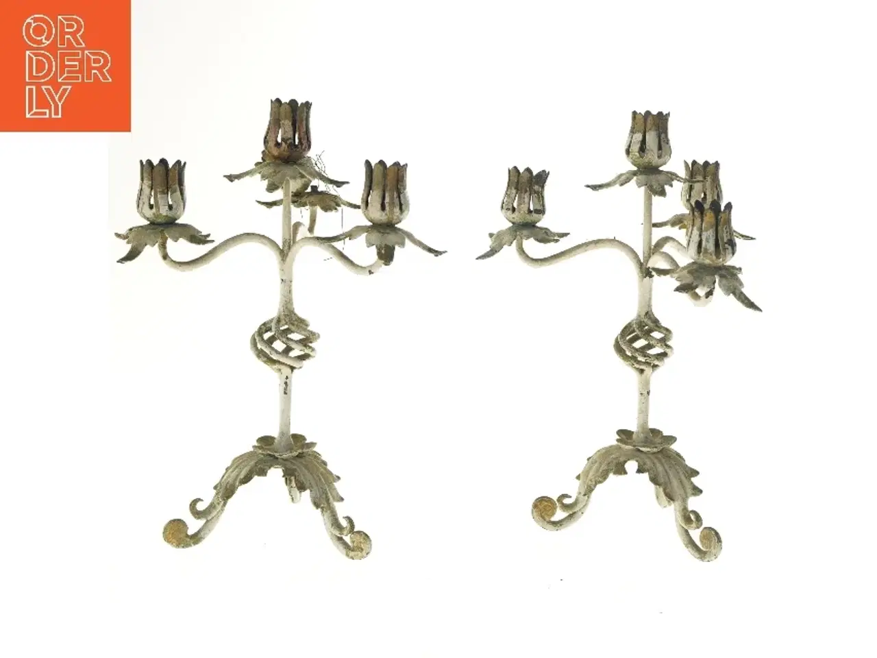 Billede 1 - Vintage lysestager (str. 30 cm)