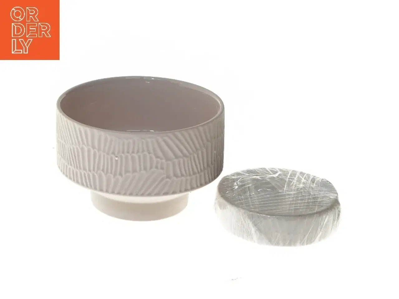 Billede 1 - Kera blomstertpotte med reliefmønster fra House of Sander (str. 12x12x7,5 cm)