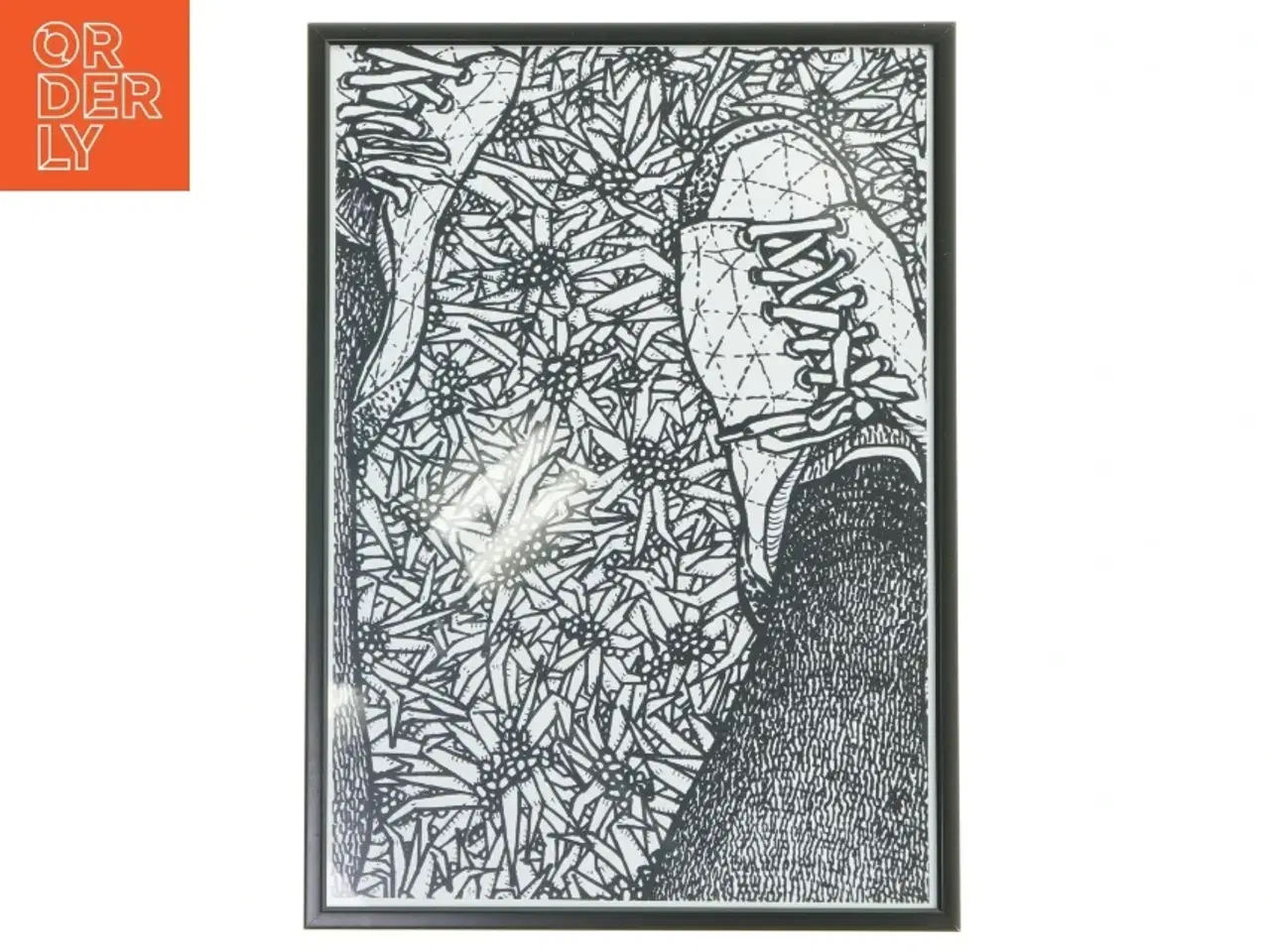 Billede 1 - Kunst med sort ramme (str. 31 x 22 cm)