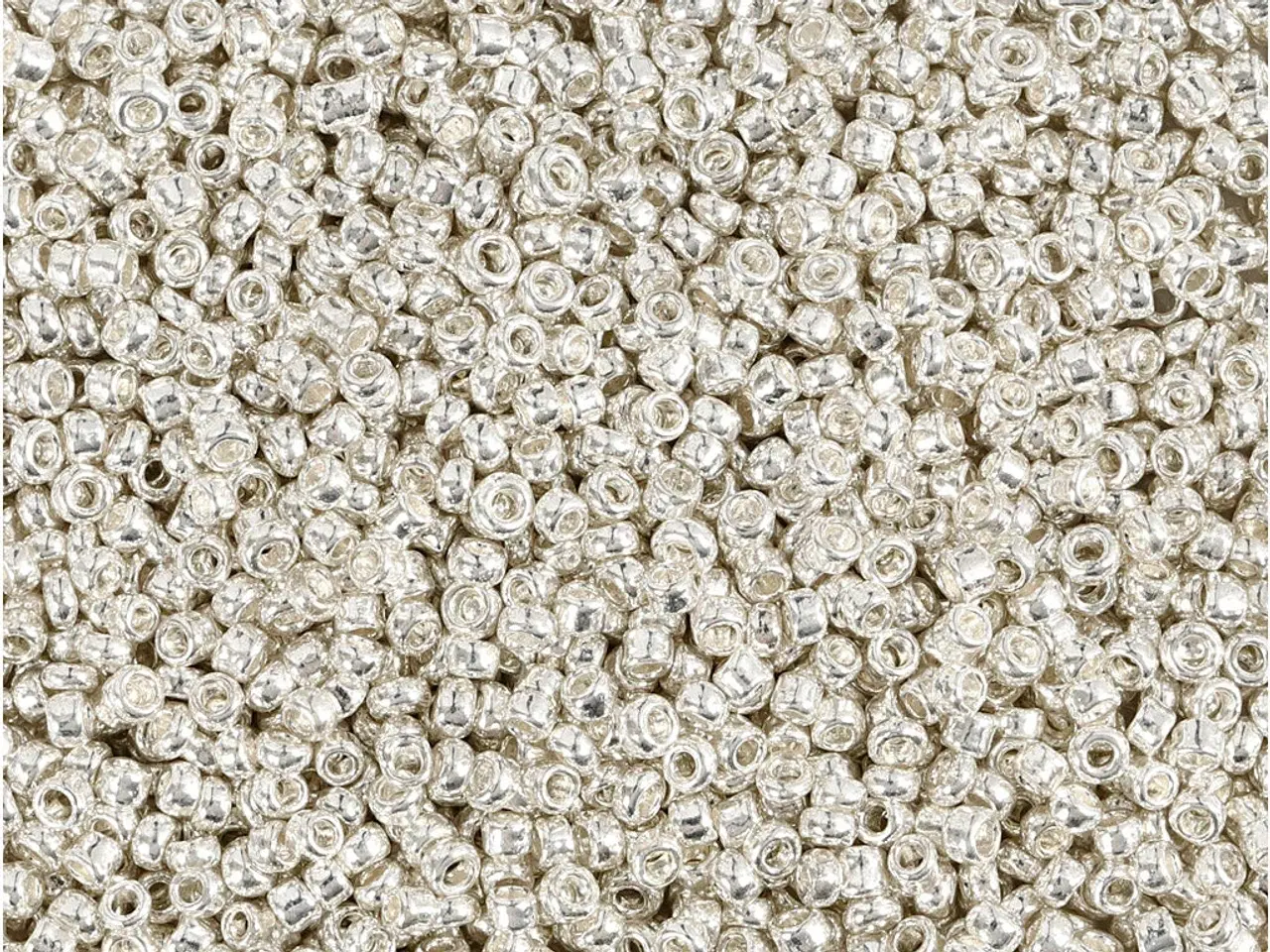 Billede 1 - Rocaiperler 1,7 mm - Sølv Metal, 25g til Smykker