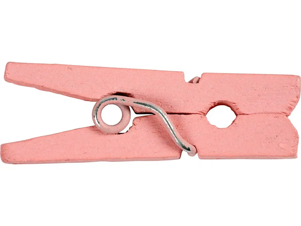 Billede 1 - Lyserøde Minitøjklemmer i Træ - 36 stk.