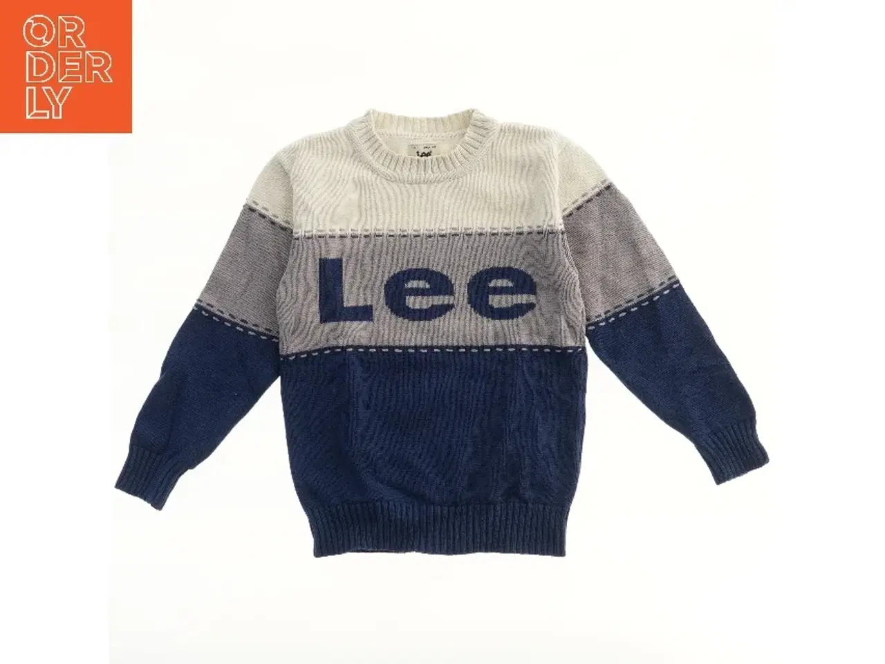 Billede 2 - Strikket trøje med logo fra Lee (str. 110)