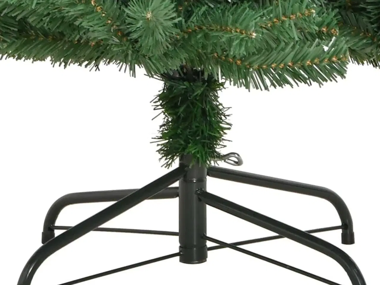 Billede 4 - Kunstigt juletræ med juletræsfod 180 cm hængslet grøn