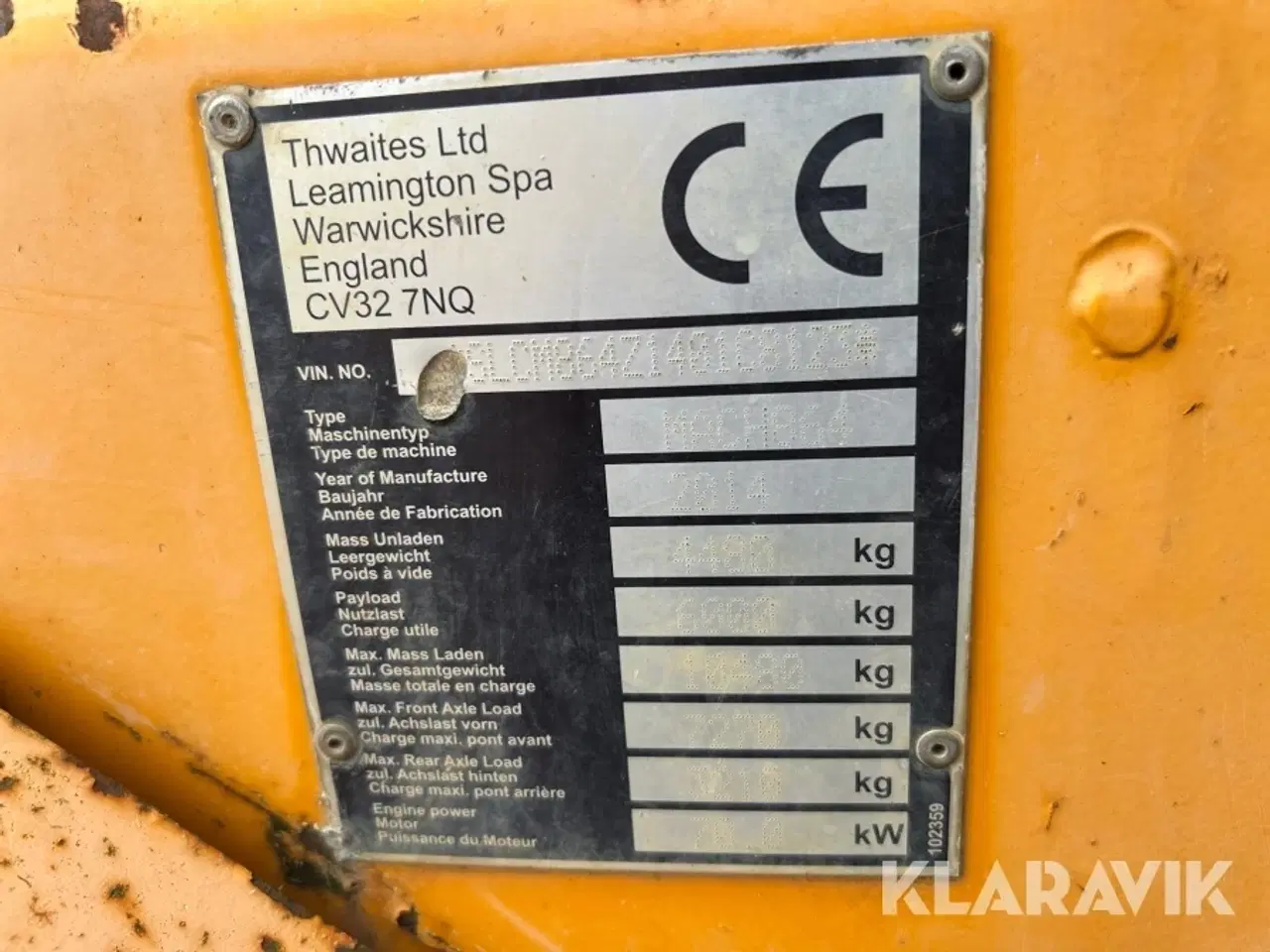 Billede 7 - Dumper Twaites 6T