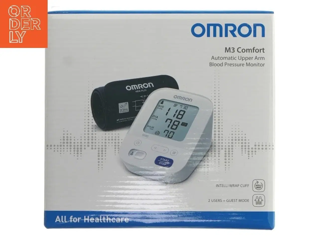 Billede 2 - Omron blodtryksmåler fra Omron (str. 14,5x10,5 cm)