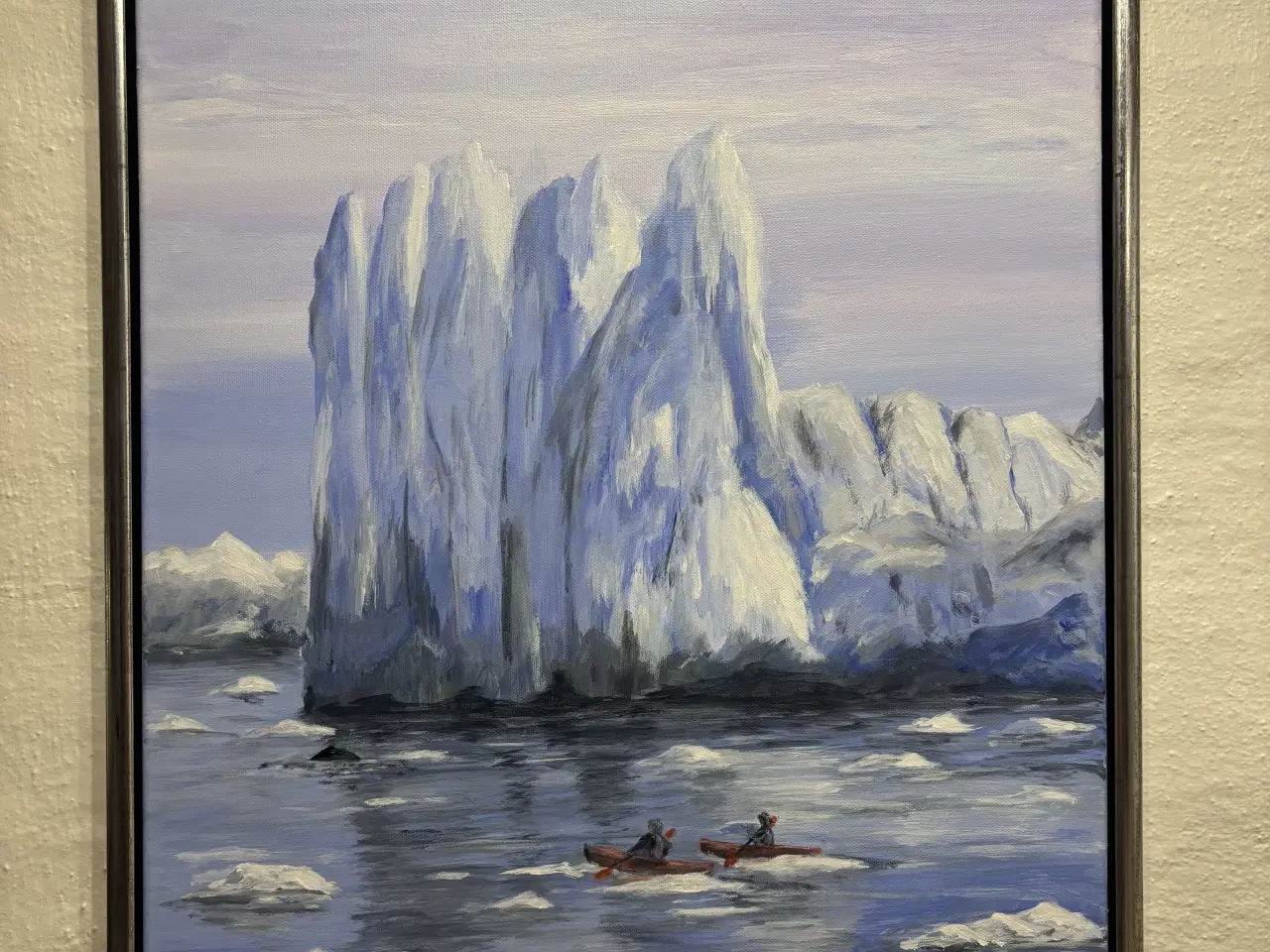 Billede 1 - Maleri med motiv fra Ilulissat Grønland