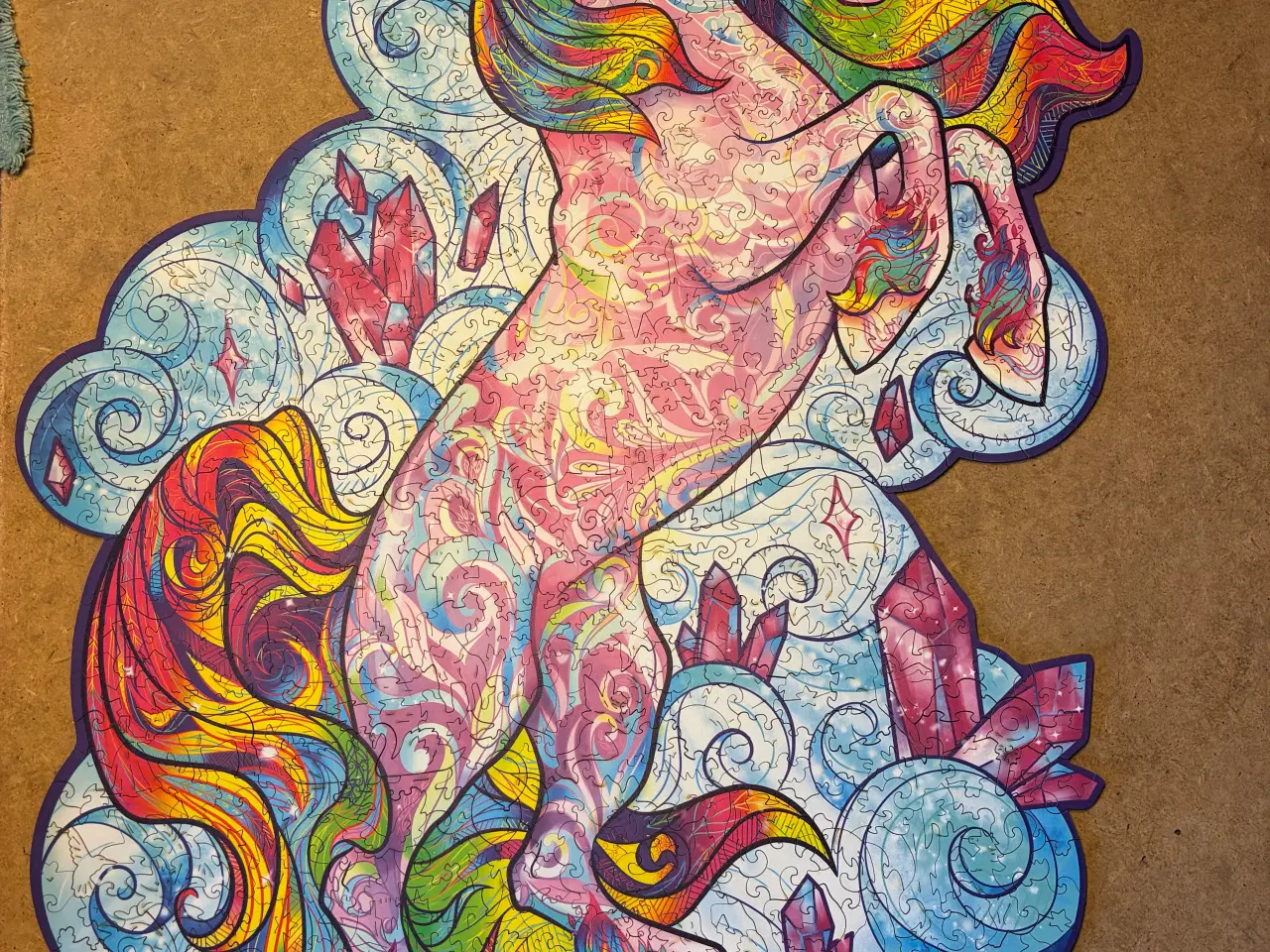 Billede 2 - Unicorn figured wooden puslespil sælges 