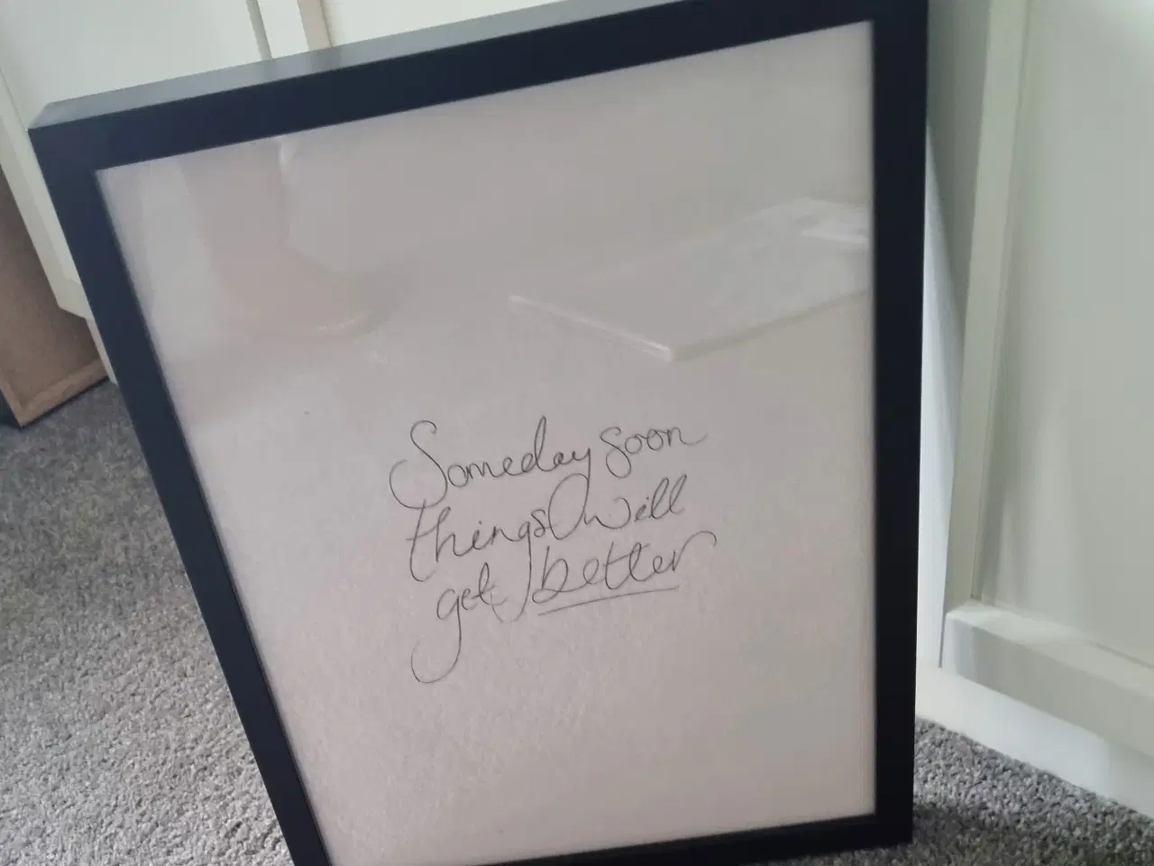 Billede 1 -  Ikea sort Ribba ramme inklusive 5 plakater 