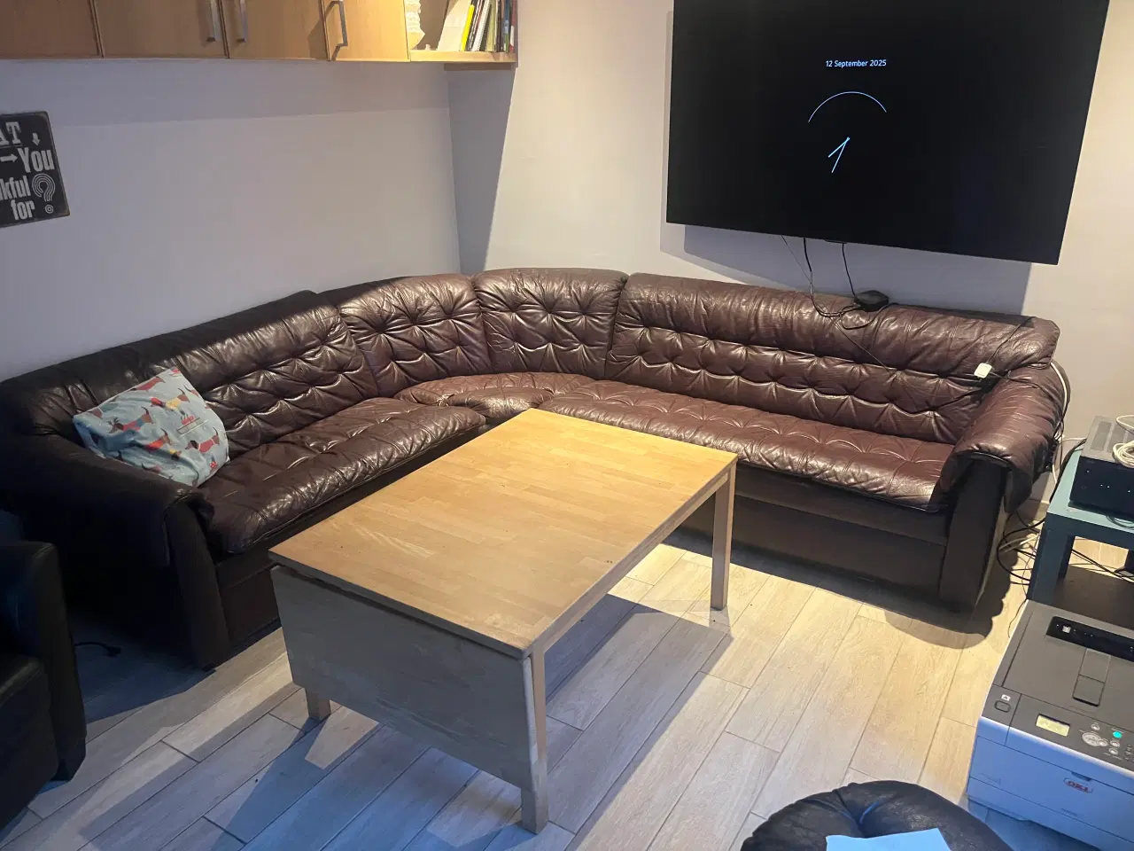 Billede 1 - Sofa hjørne læder evt bord