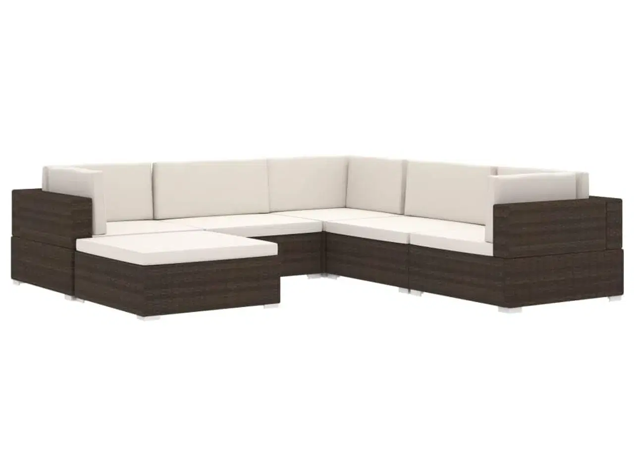 Billede 7 - Midtersæde til sofa 1 stk. med hynder polyrattan grå