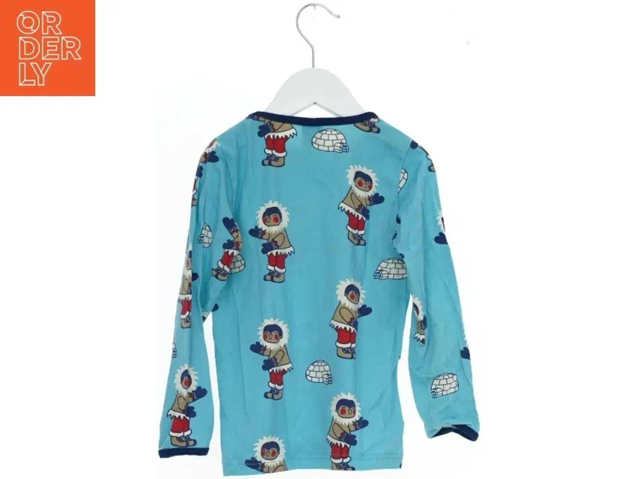 Billede 2 - Langærmet bluse med inuit og igloer fra Småfolk (str. 104)