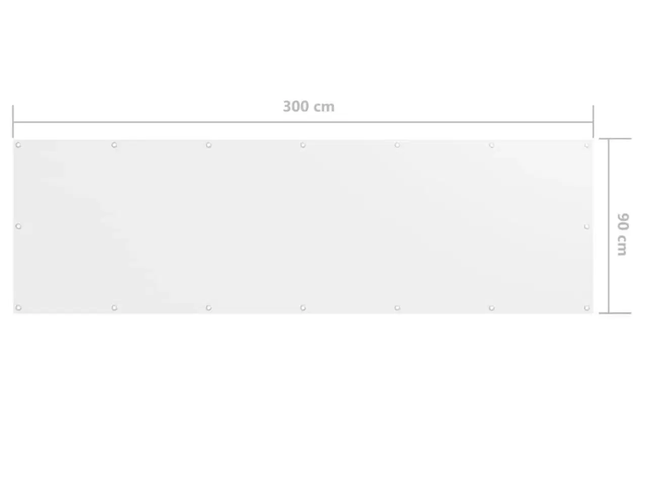Billede 5 - Altanafskærmning 90x300 cm oxfordstof hvid