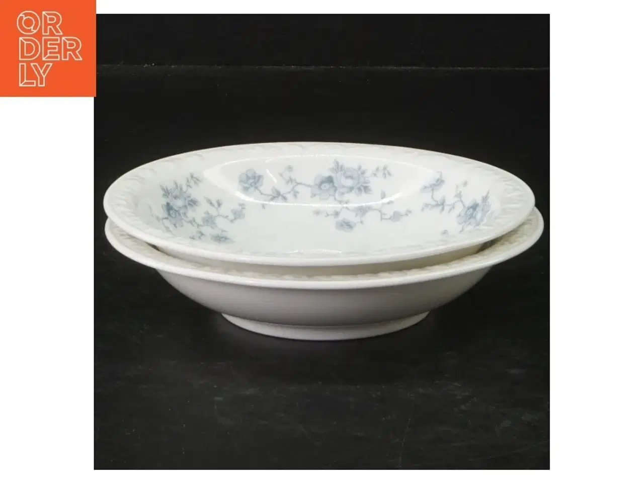 Billede 1 - Porcelænstallerkener med blomstermønster fra Maria (str. Ø. 13,5 cm)