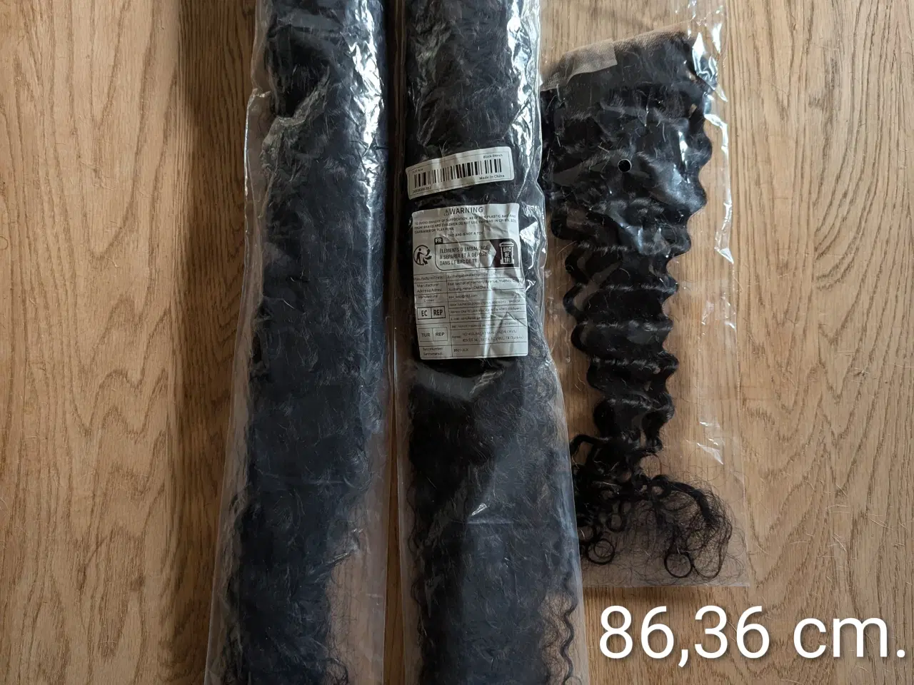 Billede 3 - Human virgin hair. Kinky krøl 86,36 cm.