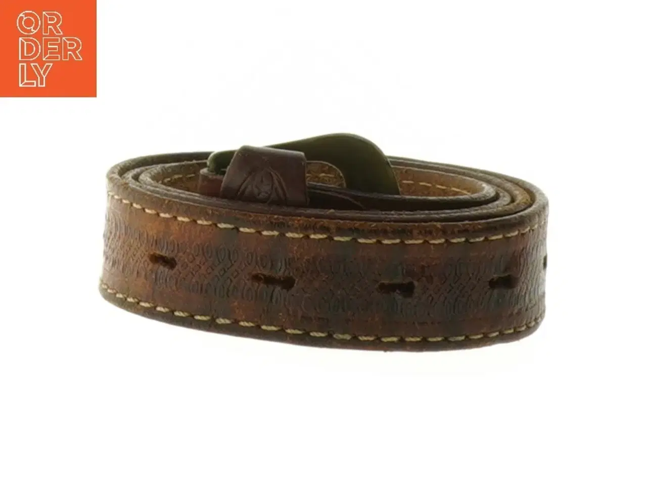 Billede 2 - Brunt læderbælte (str. 98 cm)