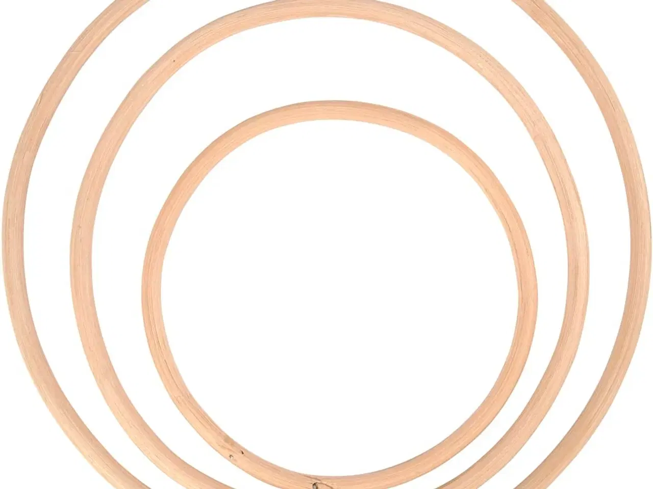 Billede 1 - Bambusringe sæt - 3 størrelser til kreative projekter