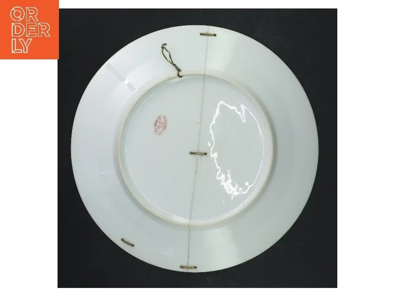 Billede 3 - Porselænstallerken med blomstermønster (str. Ø 23 cm)