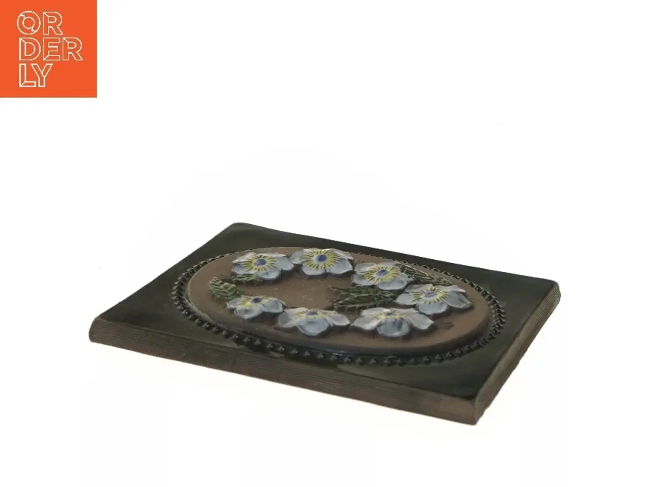 Billede 3 - Keramisk Joe vægplakette med blomster fra JIE (str. 23x18 cm)