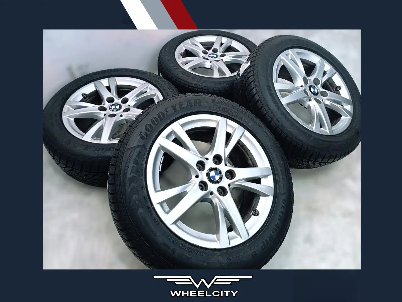 Billede 1 - 5x112 16" ET52 nav 66,6ø BMW vintersæt inkl.TPMS