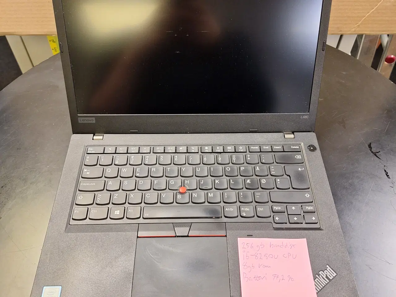 Billede 1 - Lenovo L480 - 256gb SSD - 8gb RAM - i5-8250