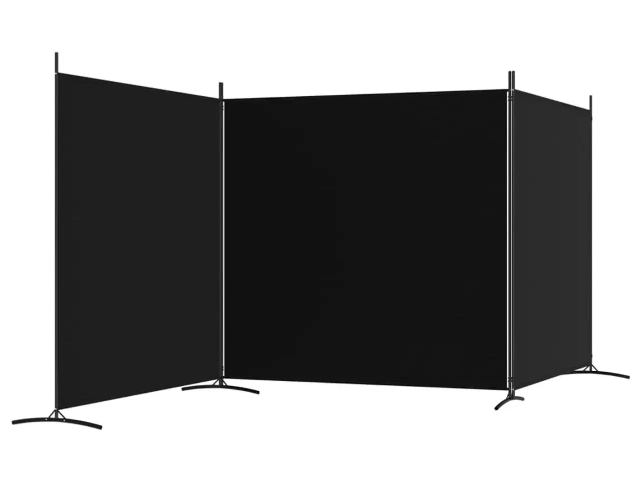 Billede 5 - 3-panels rumdeler 525x180 cm stof sort