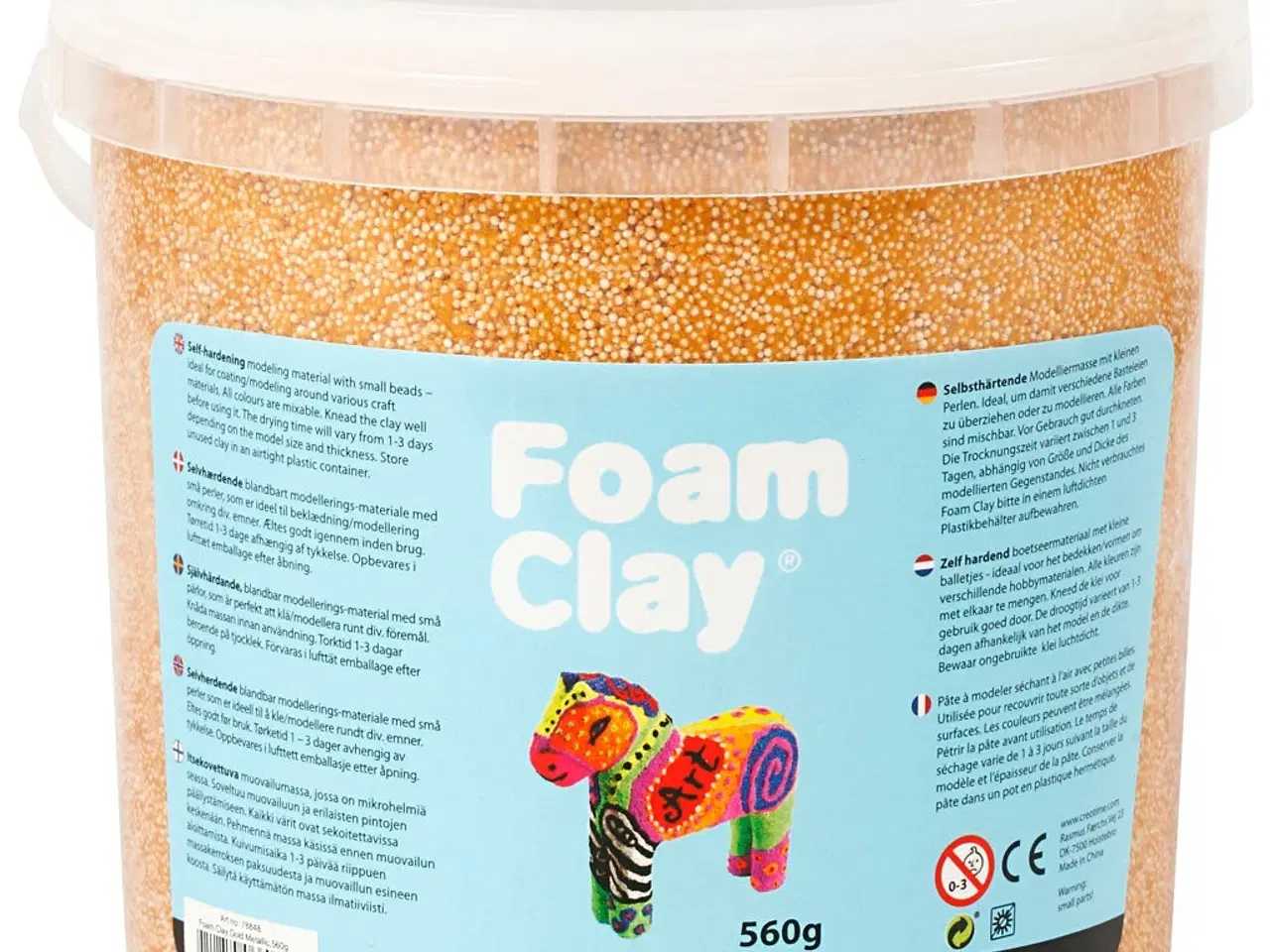 Billede 1 - Foam Clay® Metallic Guld - 560g til kreative projekter