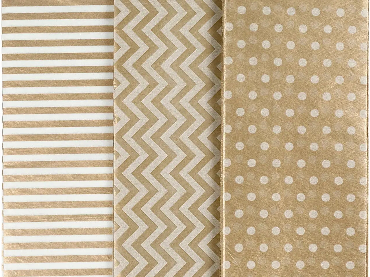 Billede 1 - Guld Silkepapir 50x70 cm - 6 ark til Gaveindpakning