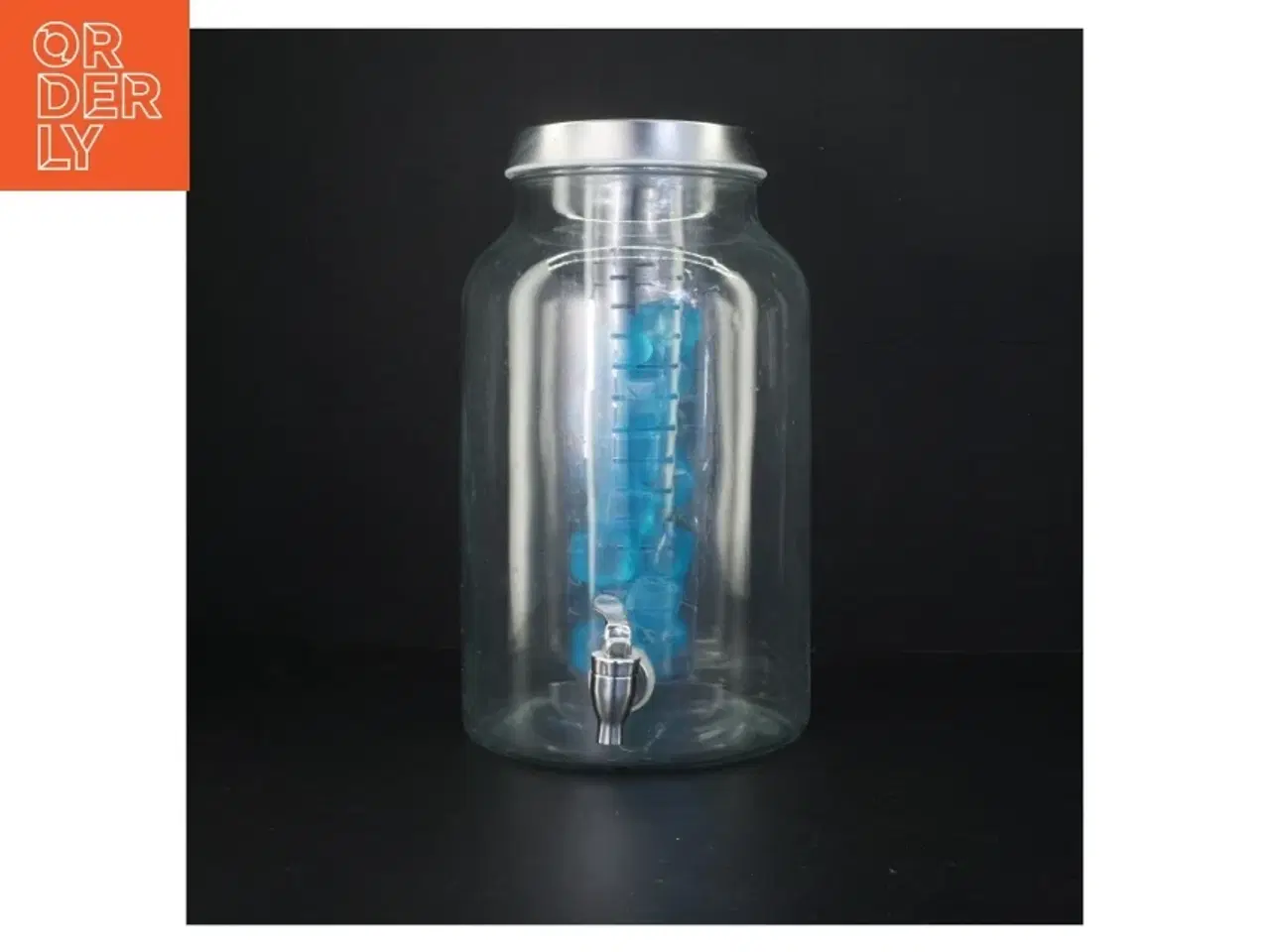 Billede 2 - Glasdrikkedispenser med låg og hane (str. 30 cm)