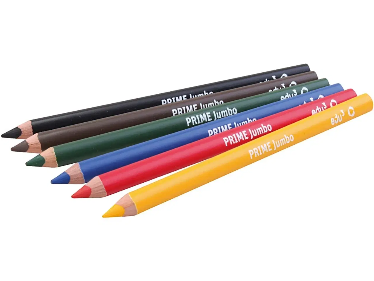 Billede 1 - edu Kraftige Farveblyanter, tykkelse 10 mm, mine 6,25 mm, ass. farver, 6stk./ 1 pk.