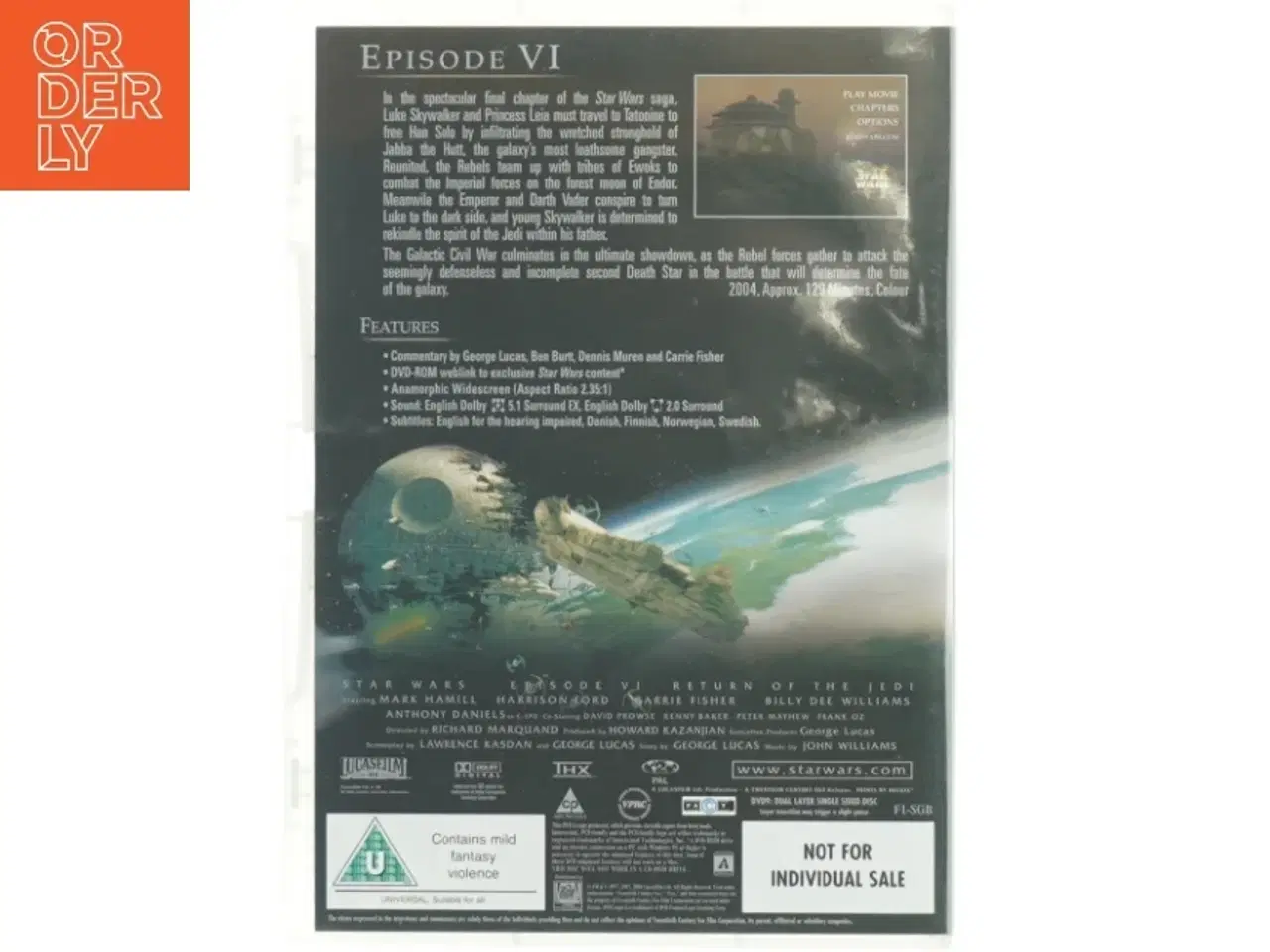 Billede 2 - Star Wars: Return of the Jedi DVD