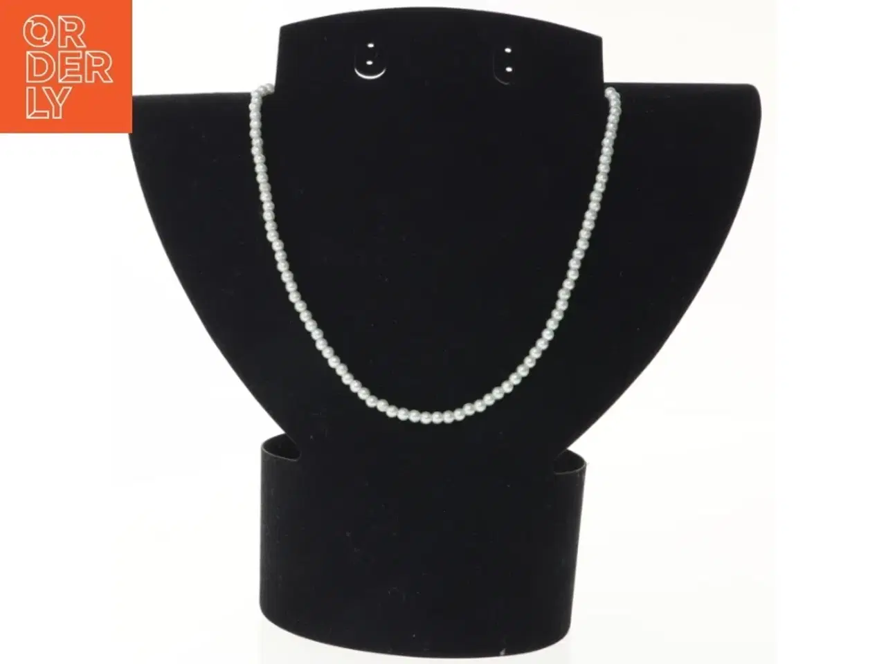 Billede 1 - Perlehalskæde med guldlås (str. Kæde 41 cm)