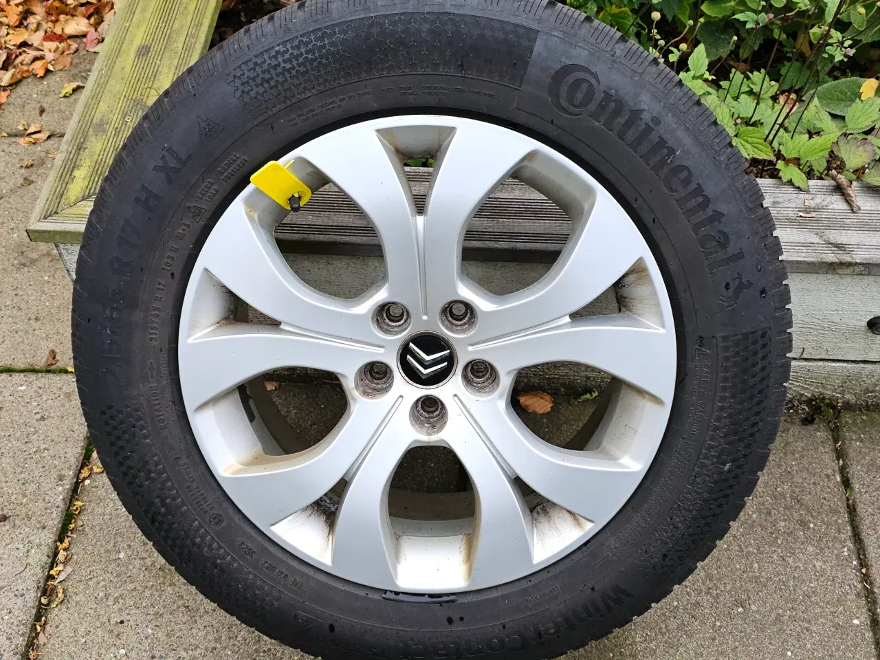 Billede 3 - 17” org. Citroen C5 alufælge + conti vinter dæk
