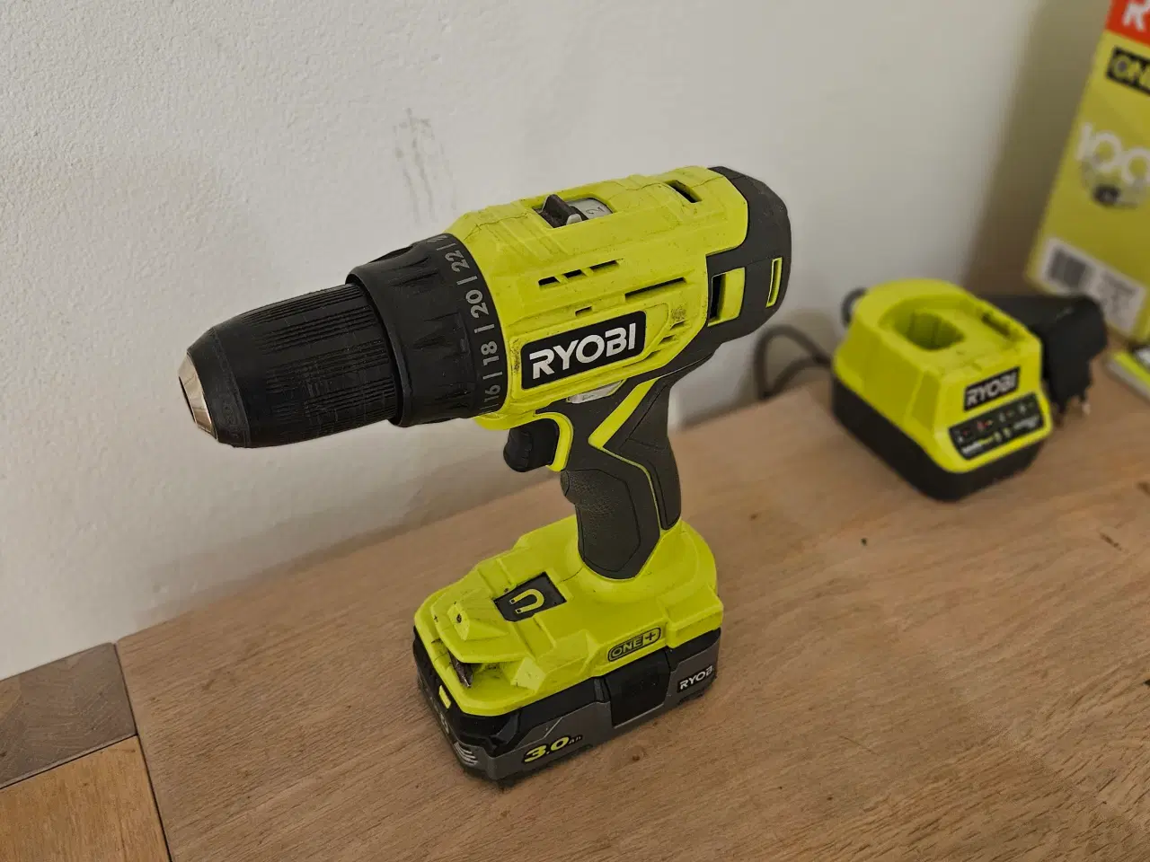 Billede 2 - Ryobi One+ Boremaskine m.batteri og oplader
