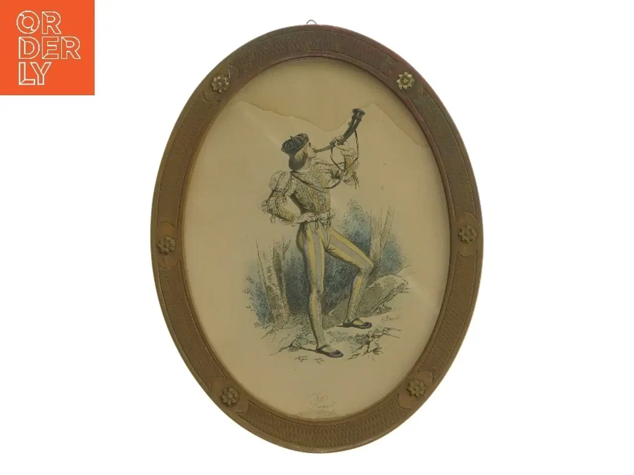 Billede 3 - Oval billeder i rammer (str. 23x17,5 cm)