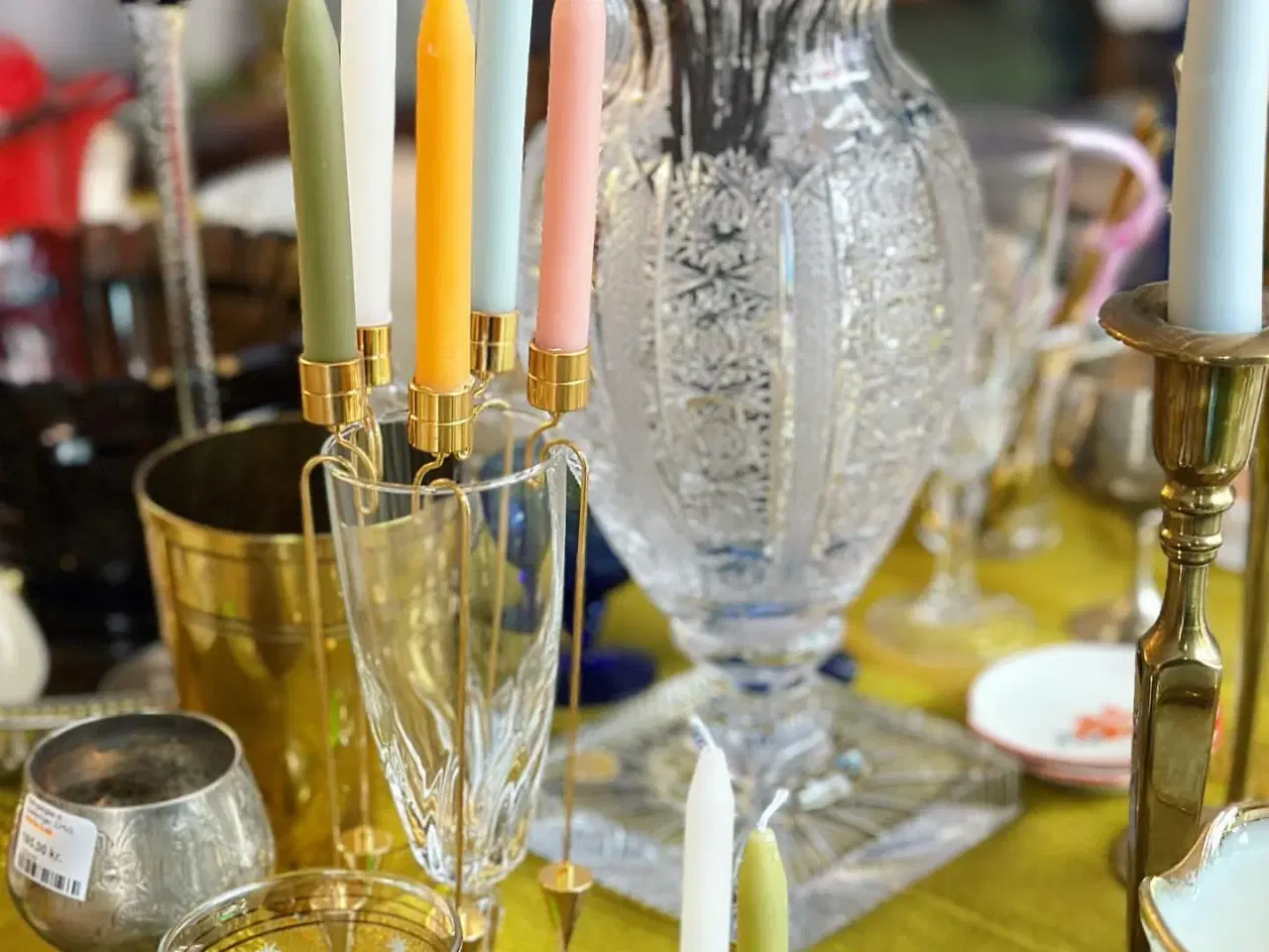 Billede 1 - Sollys juletræslys, håndlavet bivoks, pr stk Grøn