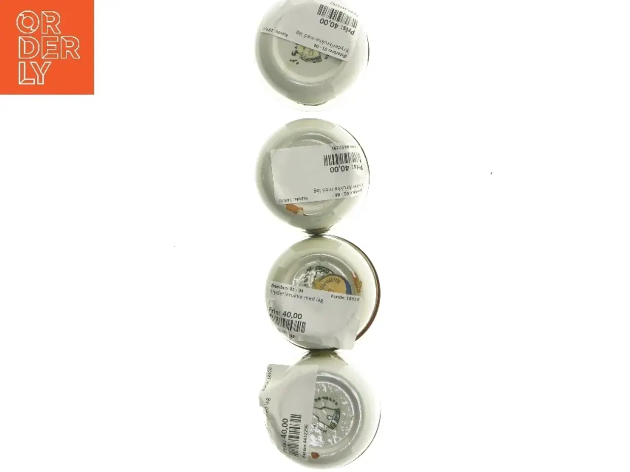 Billede 2 - Sæt af krydderikrukker med låg fra Knabstrup (str. 4 styk, 7,5 cm)