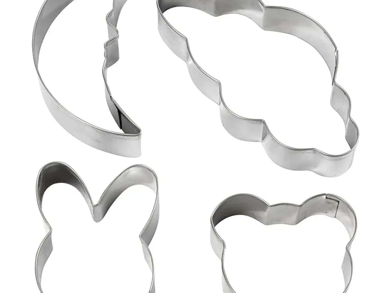 Billede 1 - Udstiksforme i rustfrit stål - 4 stk. med sjove motiver