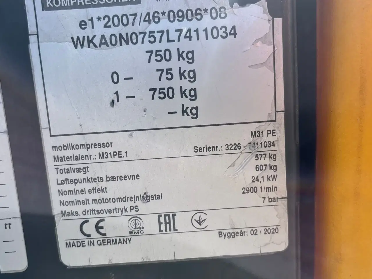 Billede 8 - Kaeser M 31 3,1M3 mobilkompressor
