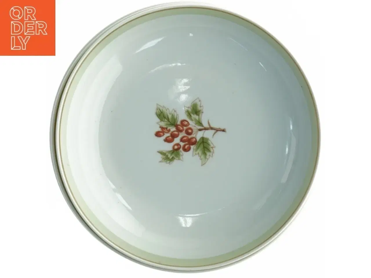 Billede 1 - Porcelænstallerkner med dekoration fra Lyngby (str. Diameter 20 cm)