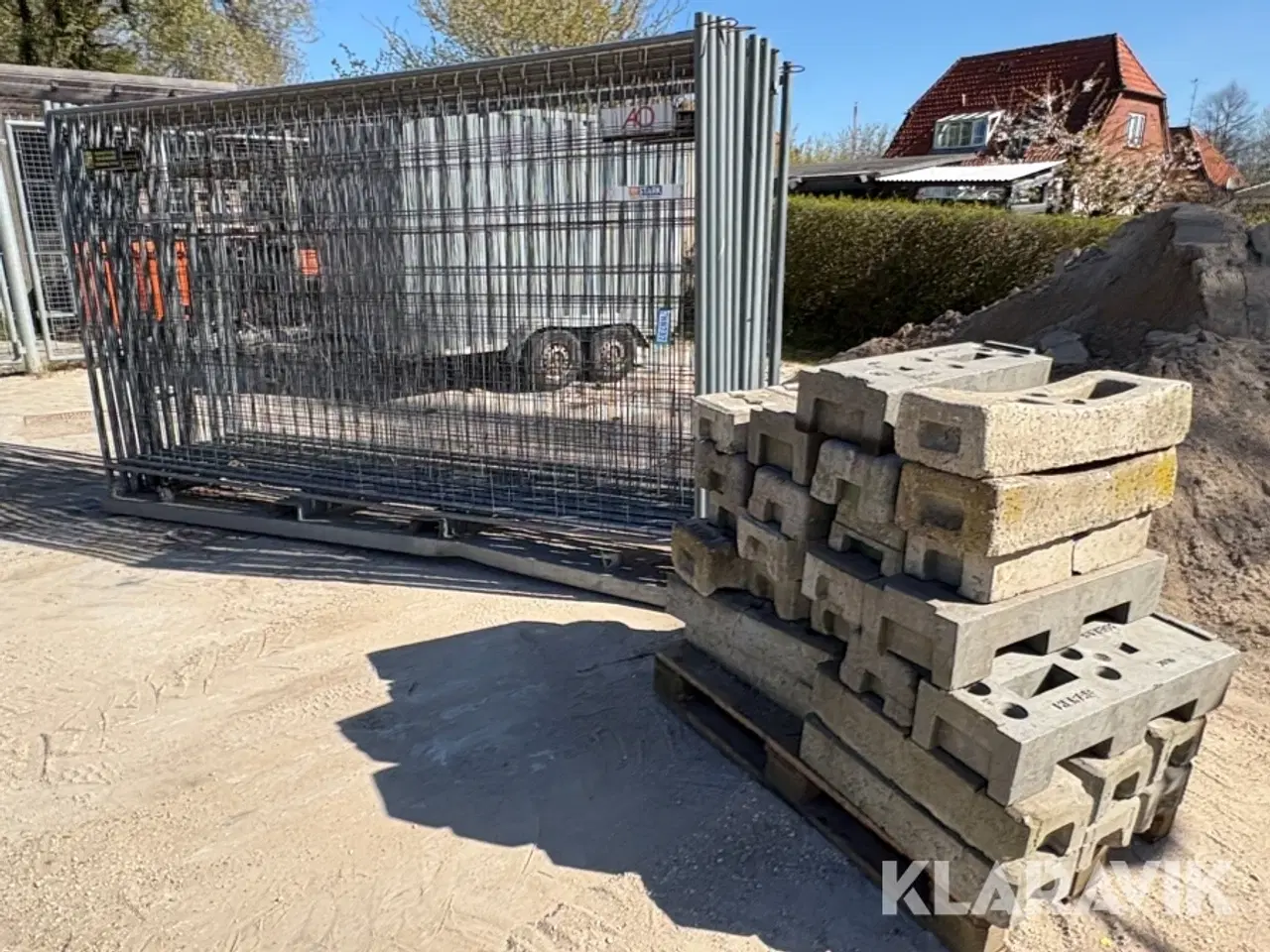 Billede 1 - Byggepladshegn 18 styk og fødder 30 styk