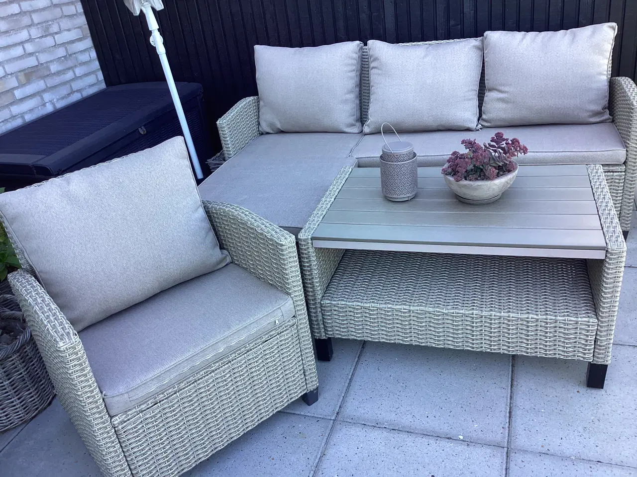 Billede 4 - Have sofasæt natur polyrattan