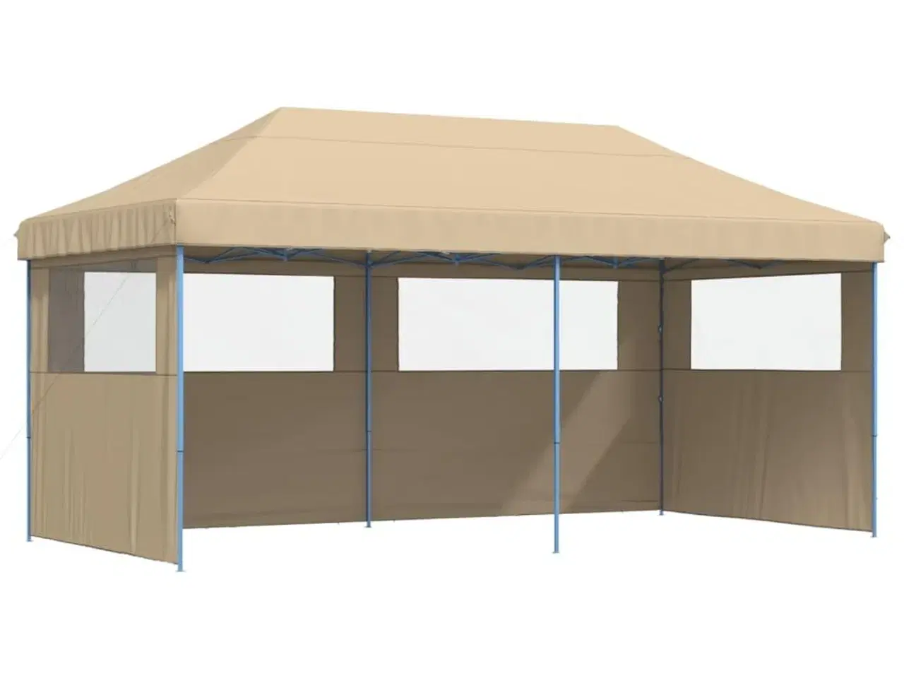 Billede 2 - Foldbart pop-up festtelt med 3 sidevægge beige