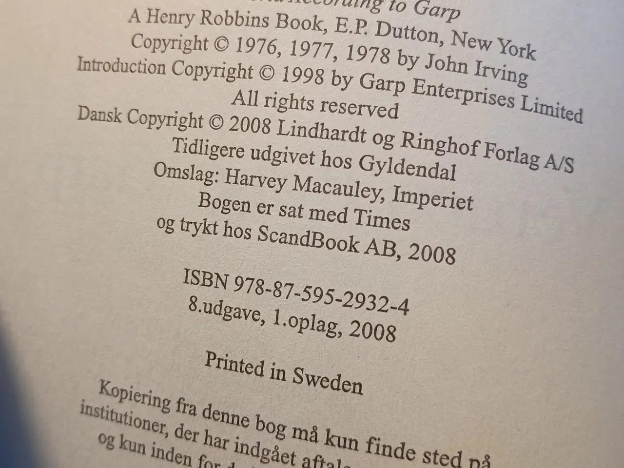 Billede 4 - Verden Ifølge Garp.