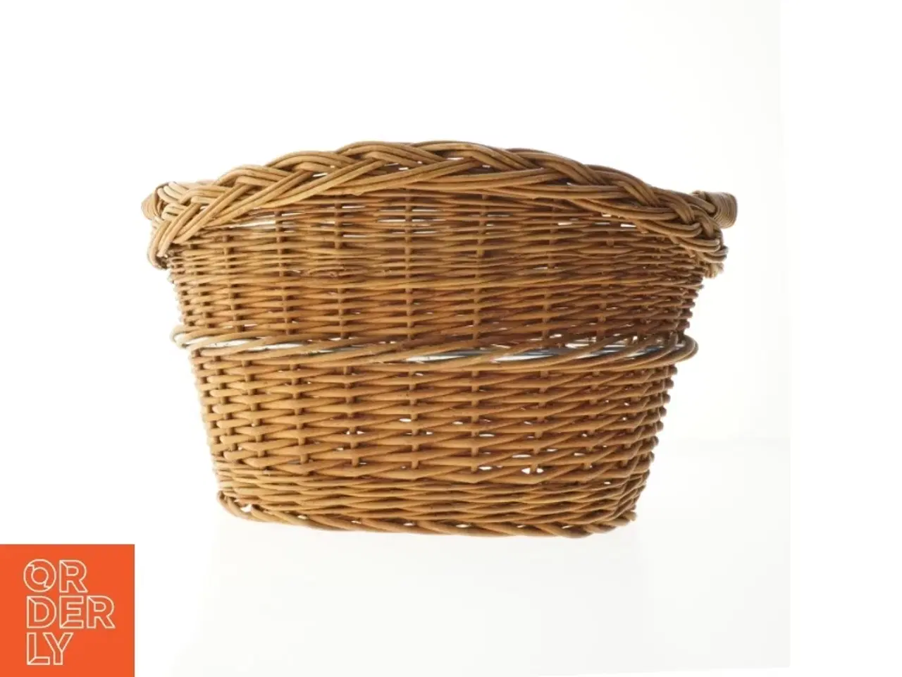 Billede 1 - Flettet cykelkurv i flet (str. 43x33,5 cm)