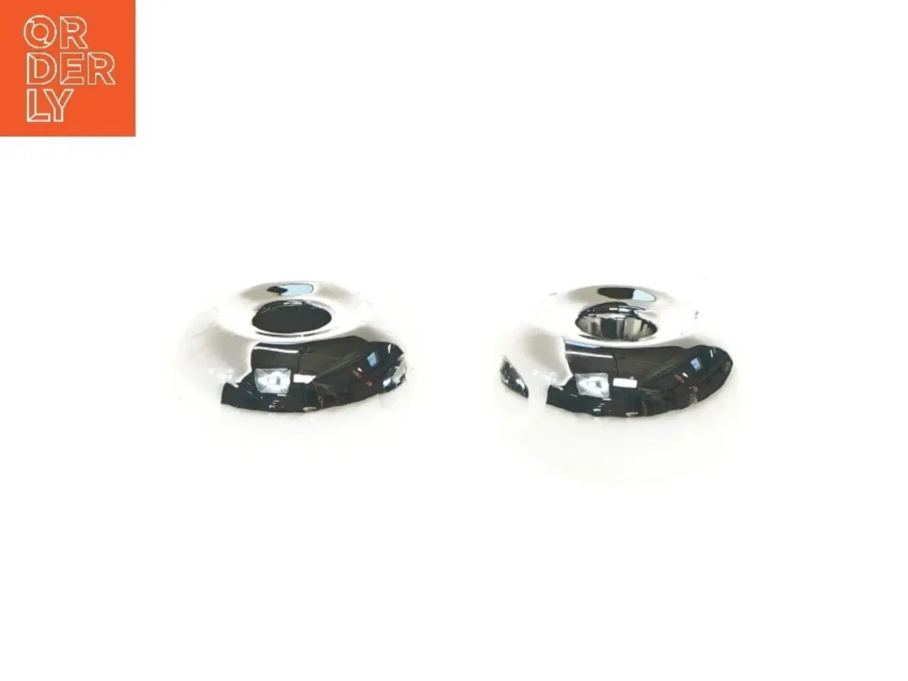 Billede 1 - Nyt Sæt af krom lysestager (str. Ø 7,5 cm)