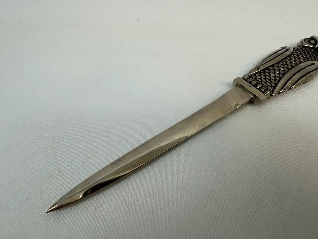 Billede 4 - Vintage brevåbner / brevkniv i stål m. ugle