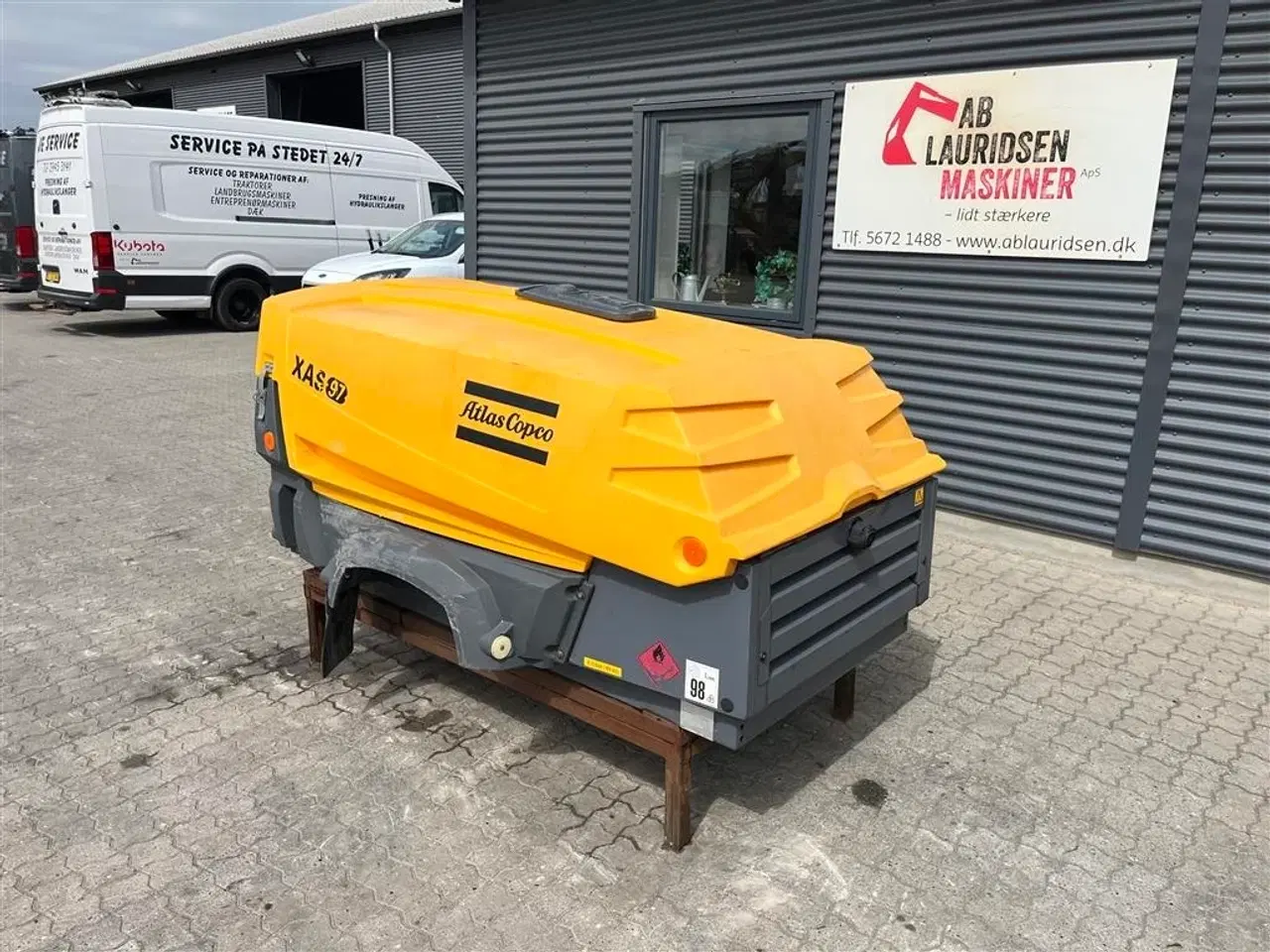 Billede 2 - Atlas Copco XAS 97 5M3 kompressor på ski. Kun kørt 298T
