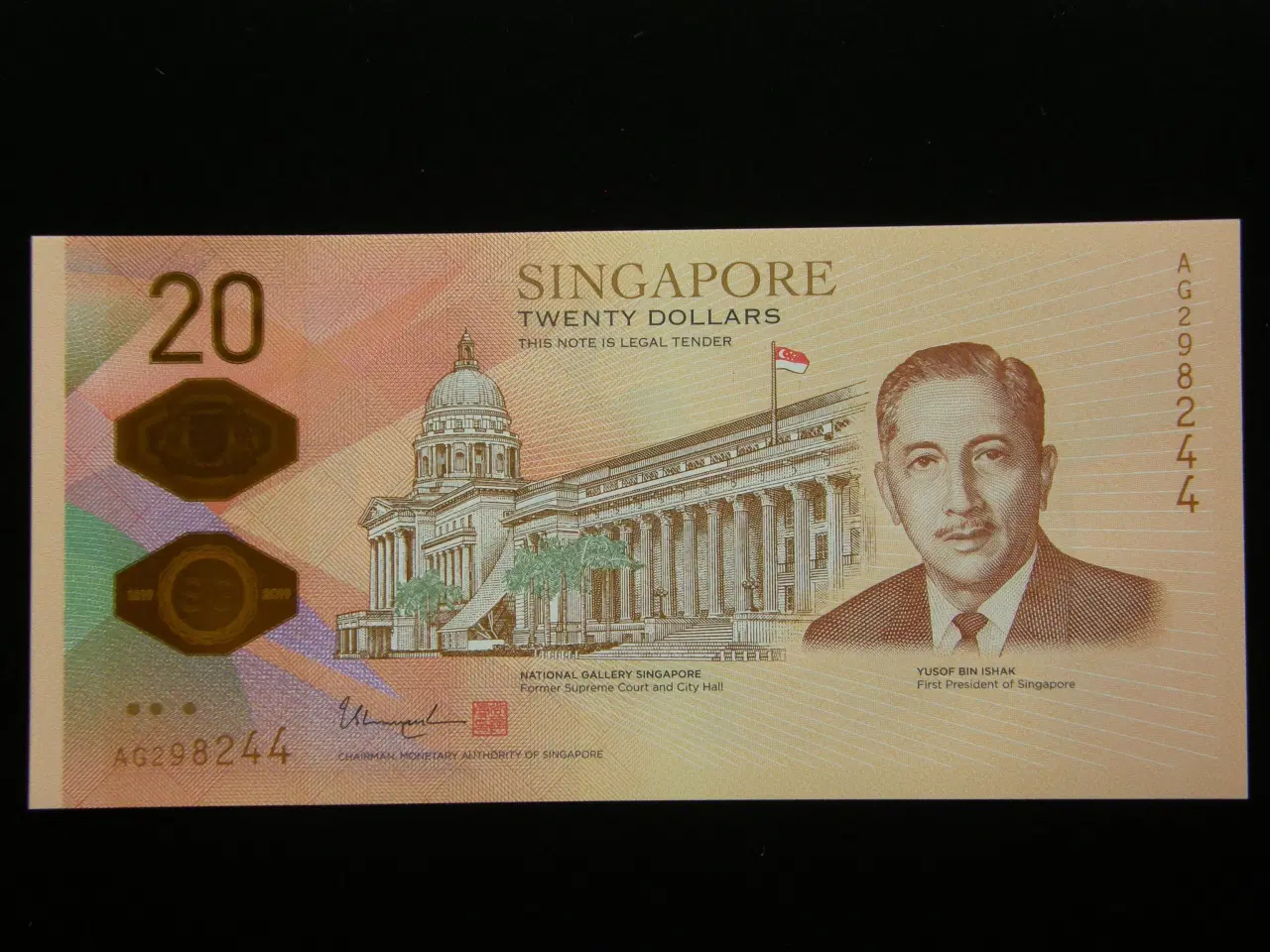 Billede 4 - Singapore  20 Dollars  2019  Unc.