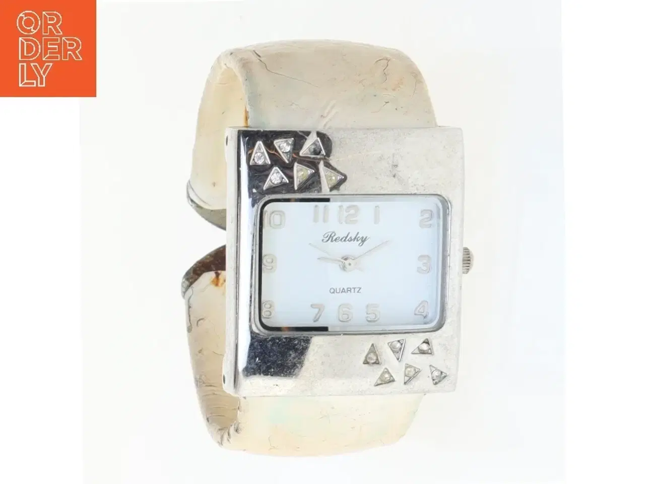 Billede 1 - Kvartsur med læderrem fra Redsay (str. 30 mm)